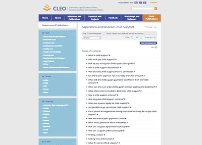 Ontario Child Support Tables 2011