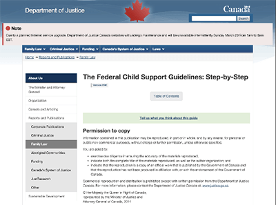 Ontario Child Support Guidelines Chart